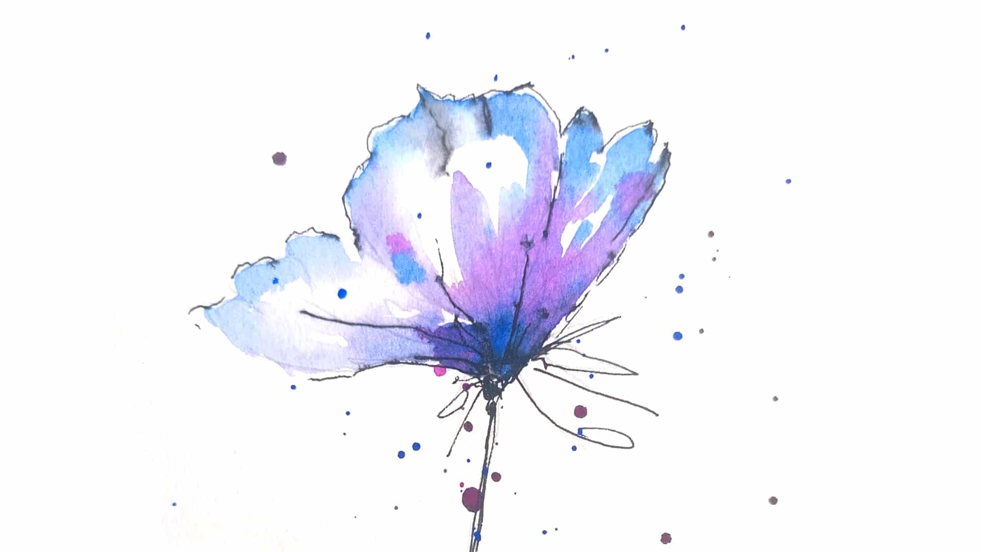Pen and Wash Watercolour Flowers with Kendrick Snodin | Loughborough Town Hall